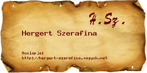 Hergert Szerafina névjegykártya